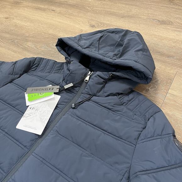 NEW PAJAR MEN'S SIZE M SENECA NAVY LIGHTWEIGHT QUILTED PUFFER HOODED JACKET $399